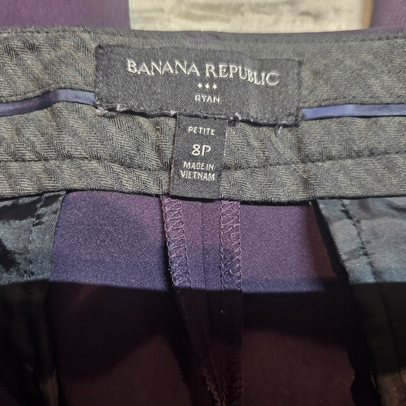 Banana Republic Ryan Fit Plum Dress Pants 8P Petite - Picture 3 of 8